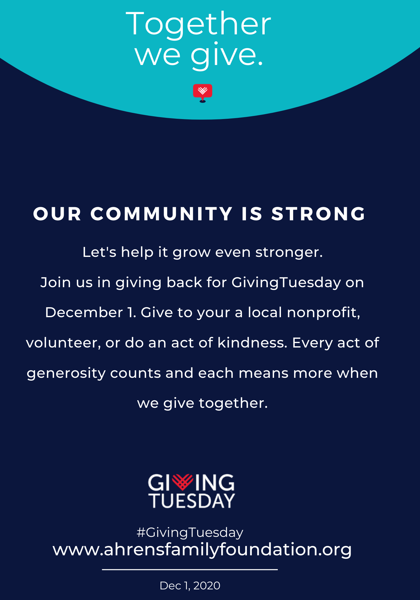 Grinnell let's continue to make our community stronger by a generous gift to one...